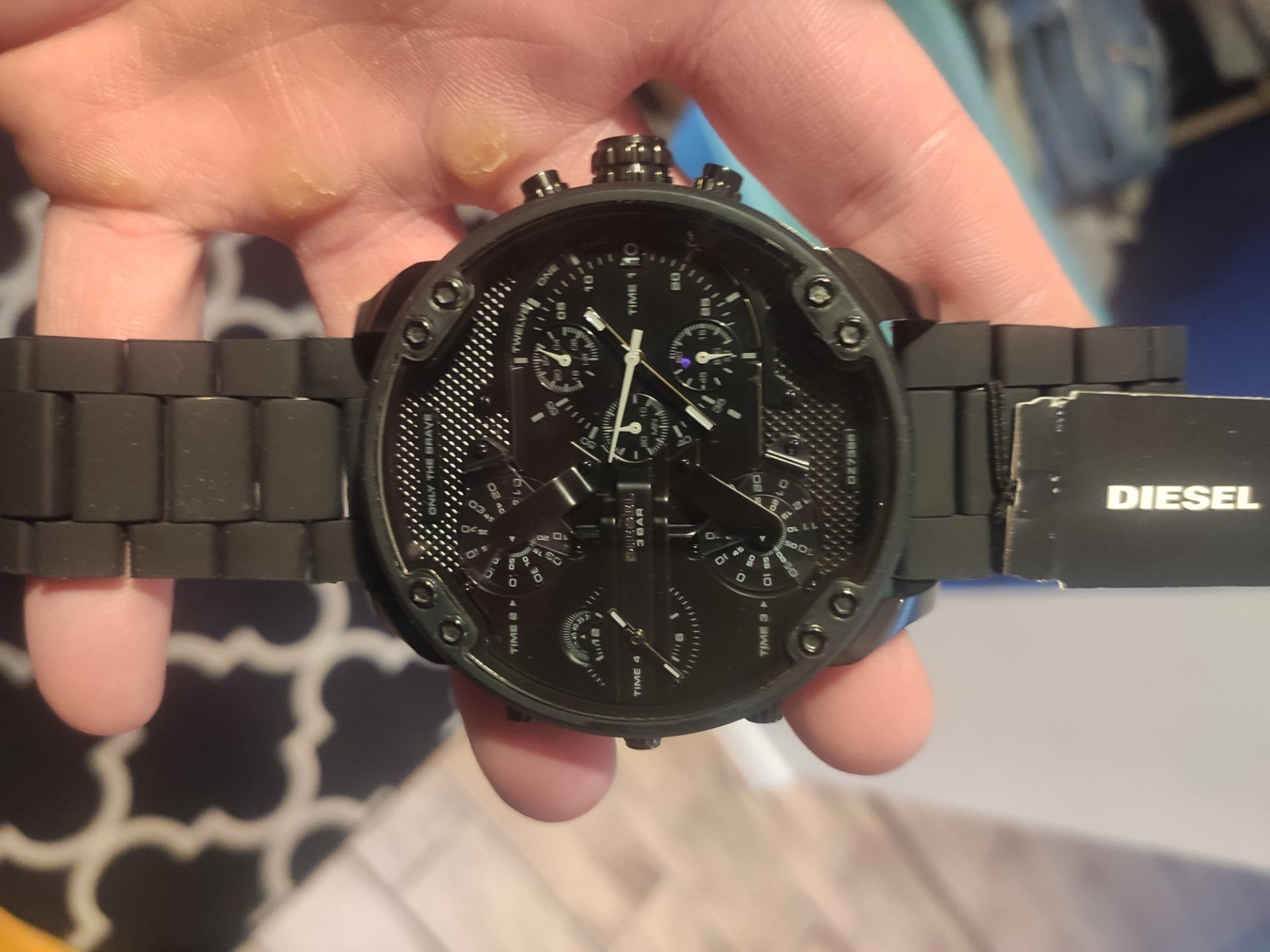  Shop Authentic Diesel Mr Daddy 2.0 Chronograph Black Dial Black Stainless Steel Watch For Men - DZ7396 - Luxxuri