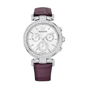  Shop Authentic Swarovski Era Journey Chronograph Silver Dial Purple Leather Strap Watch for Women - 5296835 - Luxxuri