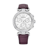  Shop Authentic Swarovski Era Journey Chronograph Silver Dial Purple Leather Strap Watch for Women - 5296835 - Luxxuri