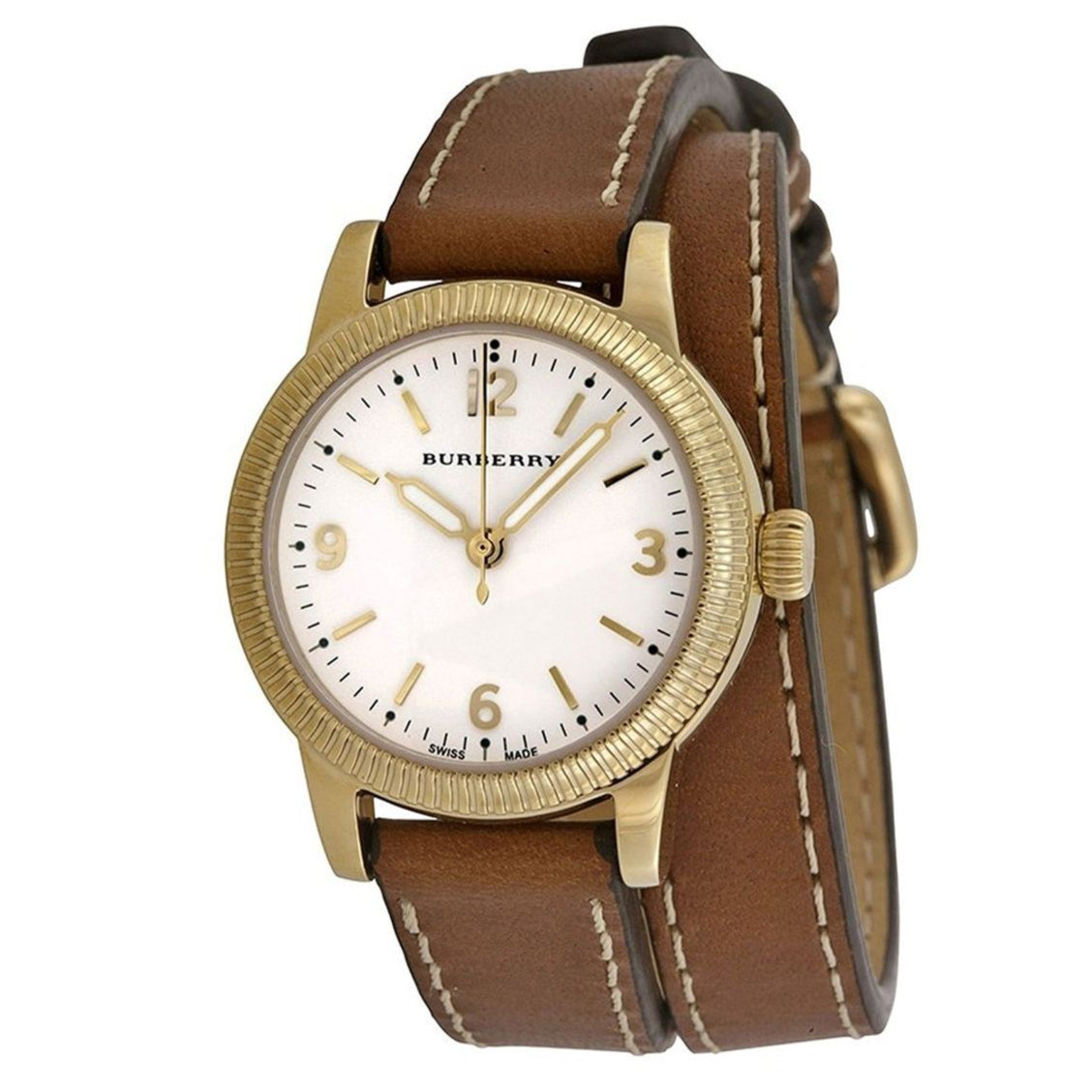  Shop Authentic Burberry Utilitarian White Dial Brown Leather Strap Watch for Women - BU7850 - Luxxuri