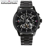  Shop Authentic Tommy Hilfiger Henry Chronograph Black Dial Black Steel Strap Watch For Men - 1710478 - Luxxuri