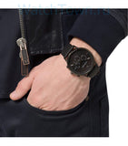  Shop Authentic Emporio Armani Sportivo Chronograph Black Dial Black Leather Strap Watch For Men - AR2461 - Luxxuri