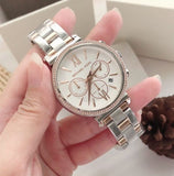  Shop Authentic Michael Kors Sofie Chronograph Quartz White Dial Two Tone Steel Strap Watch For Women - MK6558 - Luxxuri