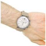  Shop Authentic Emporio Armani Aviator Chronograph Quartz Grey Dial Beige Leather Strap Watch For Men - AR11107 - Luxxuri