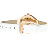  Shop Authentic Swarovski Lovely Crystals Mother of Pearl Dial White Leather Strap Watch for Women - 5242904 - Luxxuri