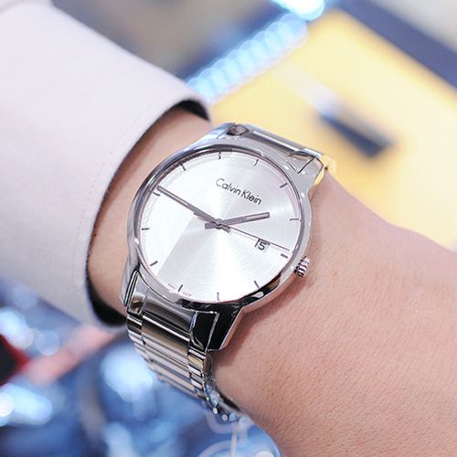  Shop Authentic Calvin Klein City Chronograph White Dial Silver Steel Strap Watch for Men - K2G2G14X - Luxxuri