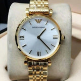  Shop Authentic Emporio Armani Gianni T Bar Silver Dial Gold Stainless Steel Strap Watch For Women - AR1877 - Luxxuri