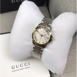  Shop Authentic Gucci G Timeless Silver Dial Two Tone Steel Strap Watch For Women - YA126511 - Luxxuri