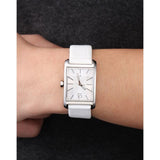  Shop Authentic Calvin Klein Window White Dial White Leather Strap Watch for Women - K2M23120 - Luxxuri
