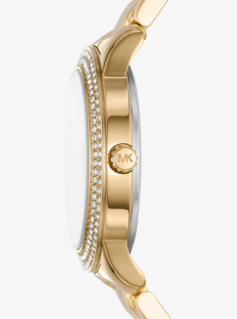  Shop Authentic Michael Kors Tibby Pave Gold Dial Gold Steel Strap Watch for Women - MK1057 - Luxxuri