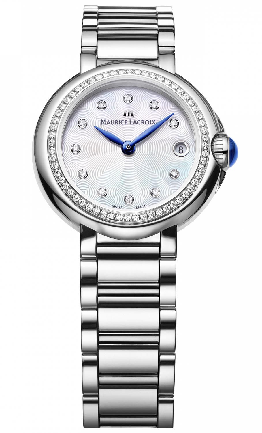  Shop Authentic Maurice Lacroix Fiaba Diamonds Mother of Pearl Dial Silver Steel Strap Watch for Women - FA1004-SD502-170-1 - Luxxuri