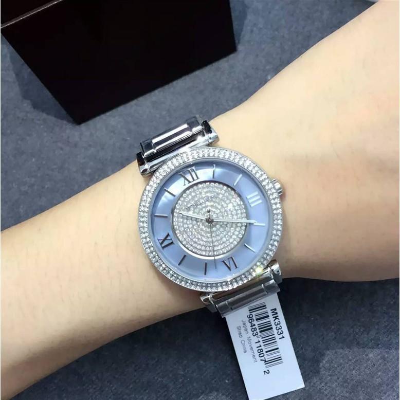  Shop Authentic Michael Kors Caitlin Crystal Dial Silver Steel Strap Watch for Women - MK3331 - Luxxuri