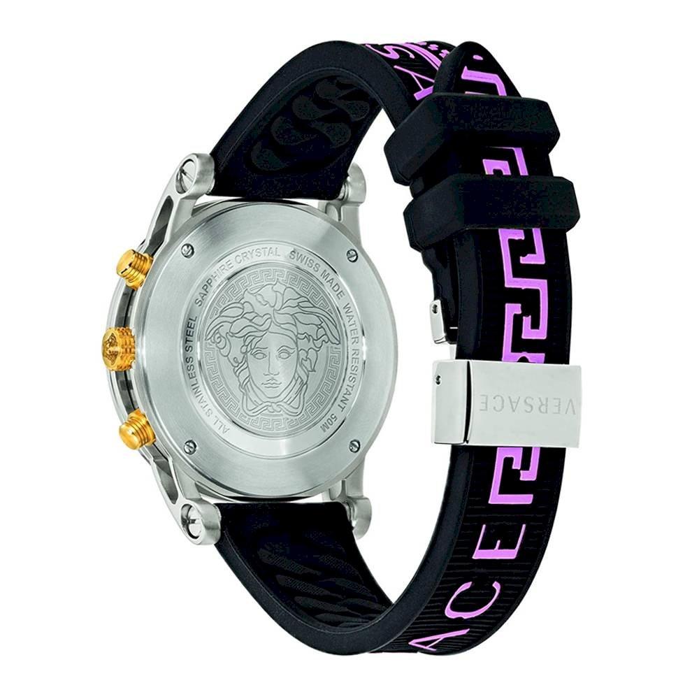  Shop Authentic Versace Sport Tech Chronograph Black Dial Black Rubber Strap Watch for Women - VELT00619 - Luxxuri