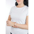 Guess Tri Glitz Quartz Diamonds Rose Gold Dial Rose Gold Mesh Bracelet Watch For Women - W1142L4
