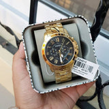  Shop Authentic Fossil Grant Chronograph Black Dial Gold Steel Strap Watch for Men - FS4815 - Luxxuri