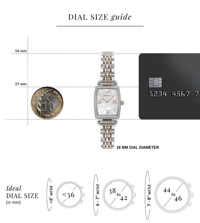  Shop Authentic Emporio Armani Gianni T Bar White Mother Of Pearl Dial Two Tone Steel Strap Watch For Women - AR11519 - Luxxuri