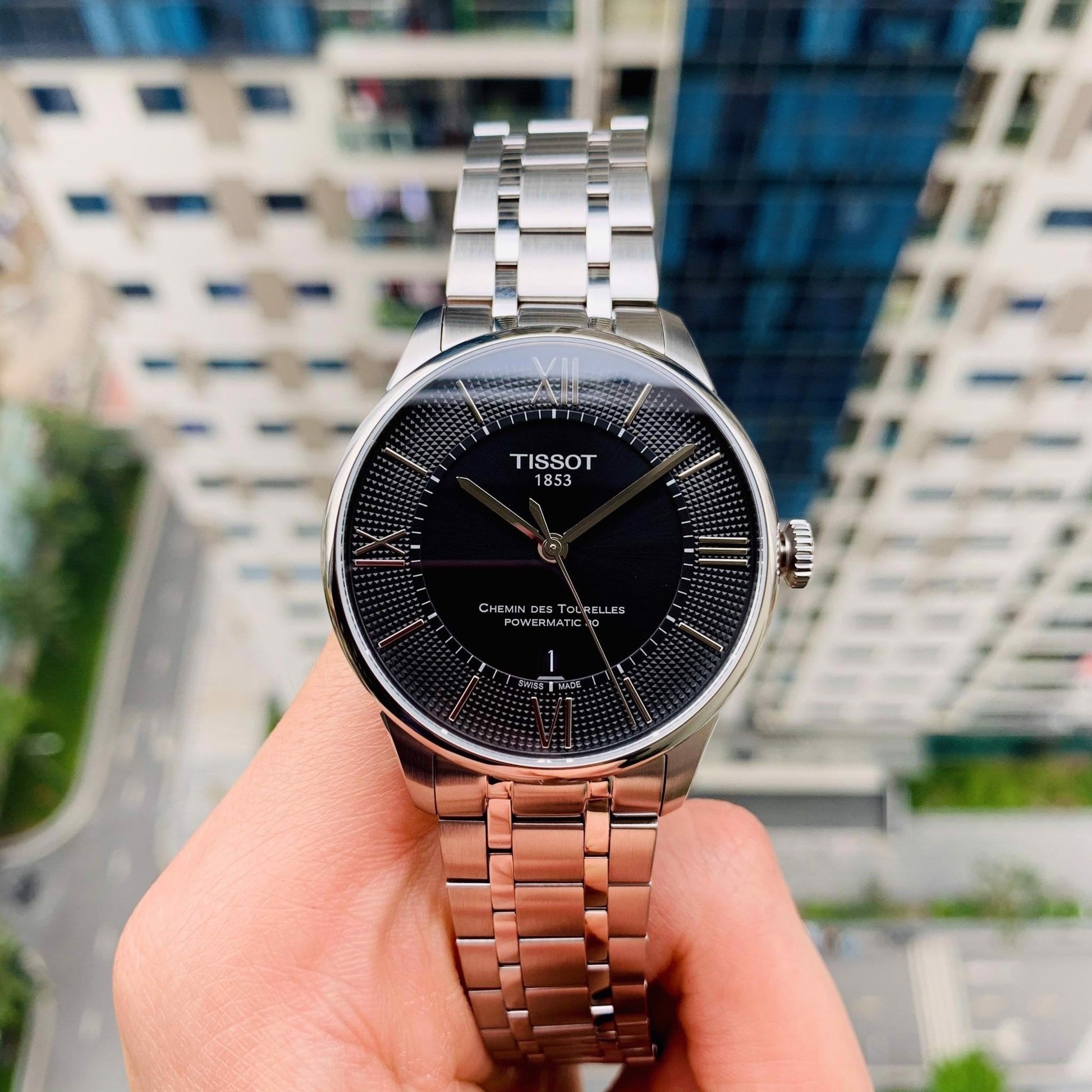  Shop Authentic Tissot Chemin Des Tourelles Powermatic 80 Black Dial Silver Steel Strap Watch For Men - T099.407.11.058.00 - Luxxuri