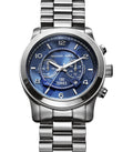 Shop Authentic Michael Kors Stop Hunger Chronograph Blue Dial Silver Steel Strap Watch for Men - MK8314 - Luxxuri