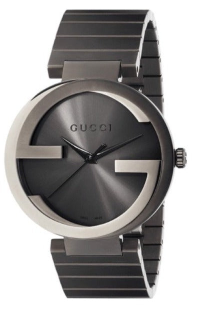  Shop Authentic Gucci G Interlocking Quartz Grey Dial Grey Steel Strap Watch For Men - YA133210 - Luxxuri