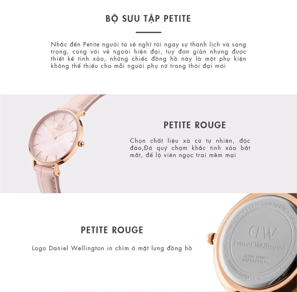  Shop Authentic Daniel Wellington Petite Rouge Pink Dial Pink Leather Strap Watch For Women - DW00100511 - Luxxuri