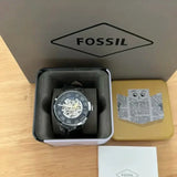  Shop Authentic Fossil Townsman Automatic Skeleton Blue Dial Black Leather Strap Watch for Men - ME3200 - Luxxuri