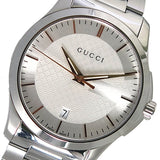  Shop Authentic Gucci G Timeless Silver Dial Silver Steel Strap Unisex Watch - YA126442 - Luxxuri