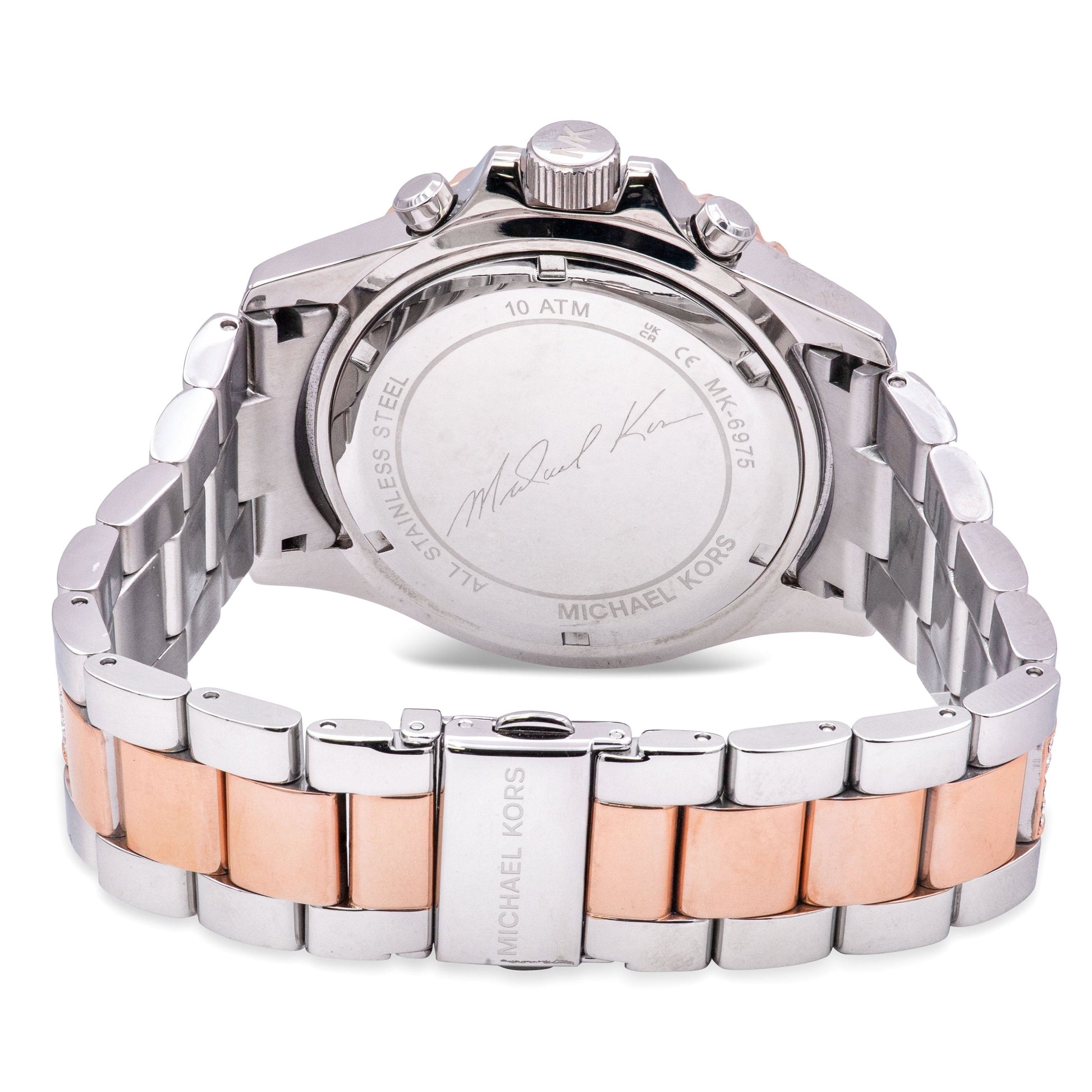  Shop Authentic Michael Kors Everest Chronograph Silver Dial Two Tone Steel Strap Watch For Women - MK6975 - Luxxuri