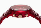  Shop Authentic Michael Kors Runway Analog Chronograph Red Dial Red Steel Strap Watch for Women - MK7436 - Luxxuri