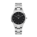  Shop Authentic Daniel Wellington Iconic Link Black Dial Silver Steel Strap Watch For Women - DW00100342 - Luxxuri