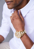  Shop Authentic Guess Continental Diamonds Gold Dial Gold Steel Strap Watch for Men - GW0261G2 - Luxxuri