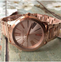  Shop Authentic Michael Kors Hartman Rose Gold Dial Rose Gold Steel Strap Watch For Women - MK3491 - Luxxuri