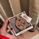  Shop Authentic Michael Kors Wren Crystals Rose Gold Dial Rose Gold Steel Strap Watch for Women - MK6096 - Luxxuri