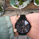  Shop Authentic Fossil Jacqueline Black Dial Black Mesh Bracelet Watch for Women - ES3614 - Luxxuri