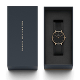  Shop Authentic Daniel Wellington Classic Petite Pressed Ashfield Black Dial Black Mesh Bracelet Watch For Women - DW00100441 - Luxxuri