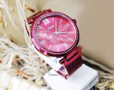  Shop Authentic Guess Soho Pink Dial Pink Mesh Bracelet Watch For Women - W0638L6 - Luxxuri