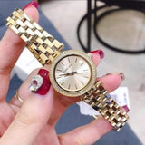  Shop Authentic Michael Kors Darci Gold Dial with Diamonds Gold Steel Strap Watch for Women - MK3295 - Luxxuri