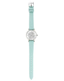  Shop Authentic Emporio Armani Gianni T Bar Analog Crystals Silver Dial Blue Leather Strap Watch For Women - AR11443 - Luxxuri