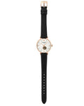  Shop Authentic Emporio Armani Gianni T Bar Mother of Pearl White Dial Black Leather Strap Watch For Women - AR60047 - Luxxuri