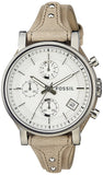  Shop Authentic Fossil Boyfriend White Dial Beige Leather Strap Watch for Women - ES3811 - Luxxuri