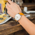  Shop Authentic Calvin Klein City Quartz White Dial Light Brown Leather Strap Watch For Men - K2G21138 - Luxxuri