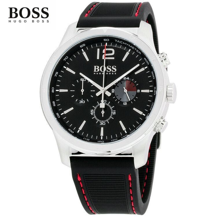  Shop Authentic Hugo Boss Professional Black Dial Black Silicone Strap Watch for Men - 1513525 - Luxxuri