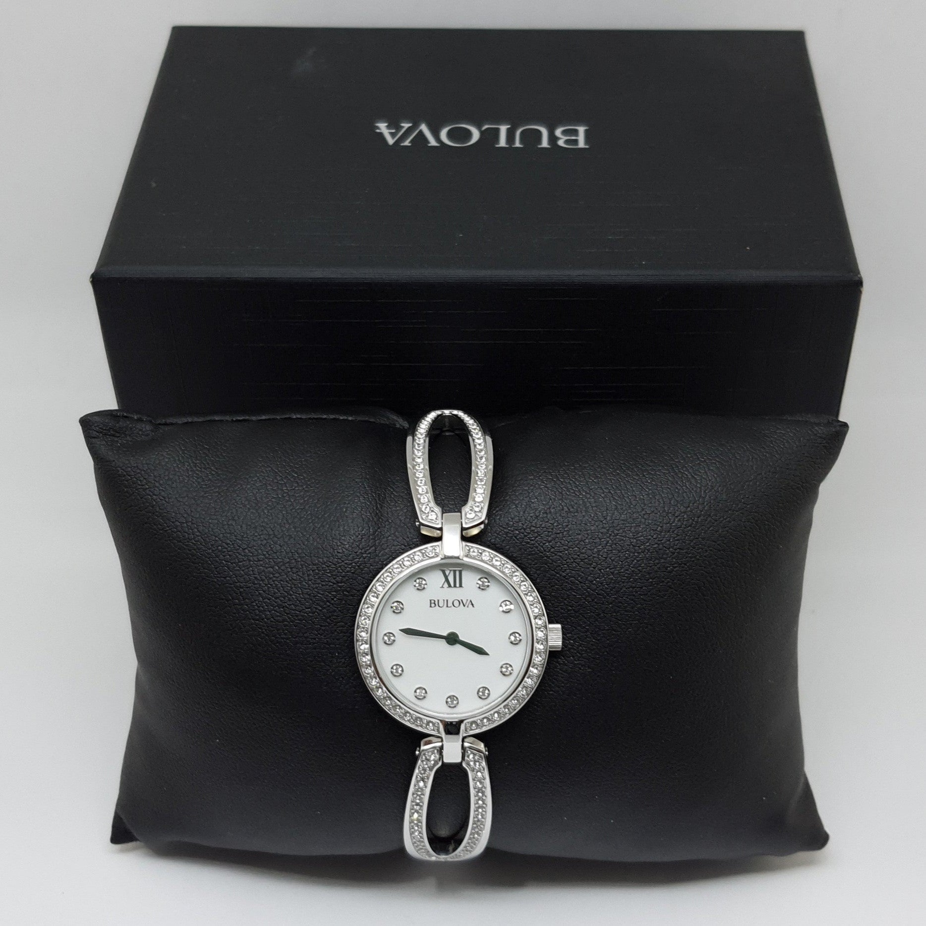  Shop Authentic Bulova Crystal Collection Mother of Pearl Dial Silver Steel Strap Watch for Women - 96L223 - Luxxuri