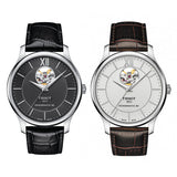  Shop Authentic Tissot T Classic Tradition Powermatic 80 Open Heart Silver Dial Brown Leather Strap Watch for Men - T063.907.16.038.00 - Luxxuri