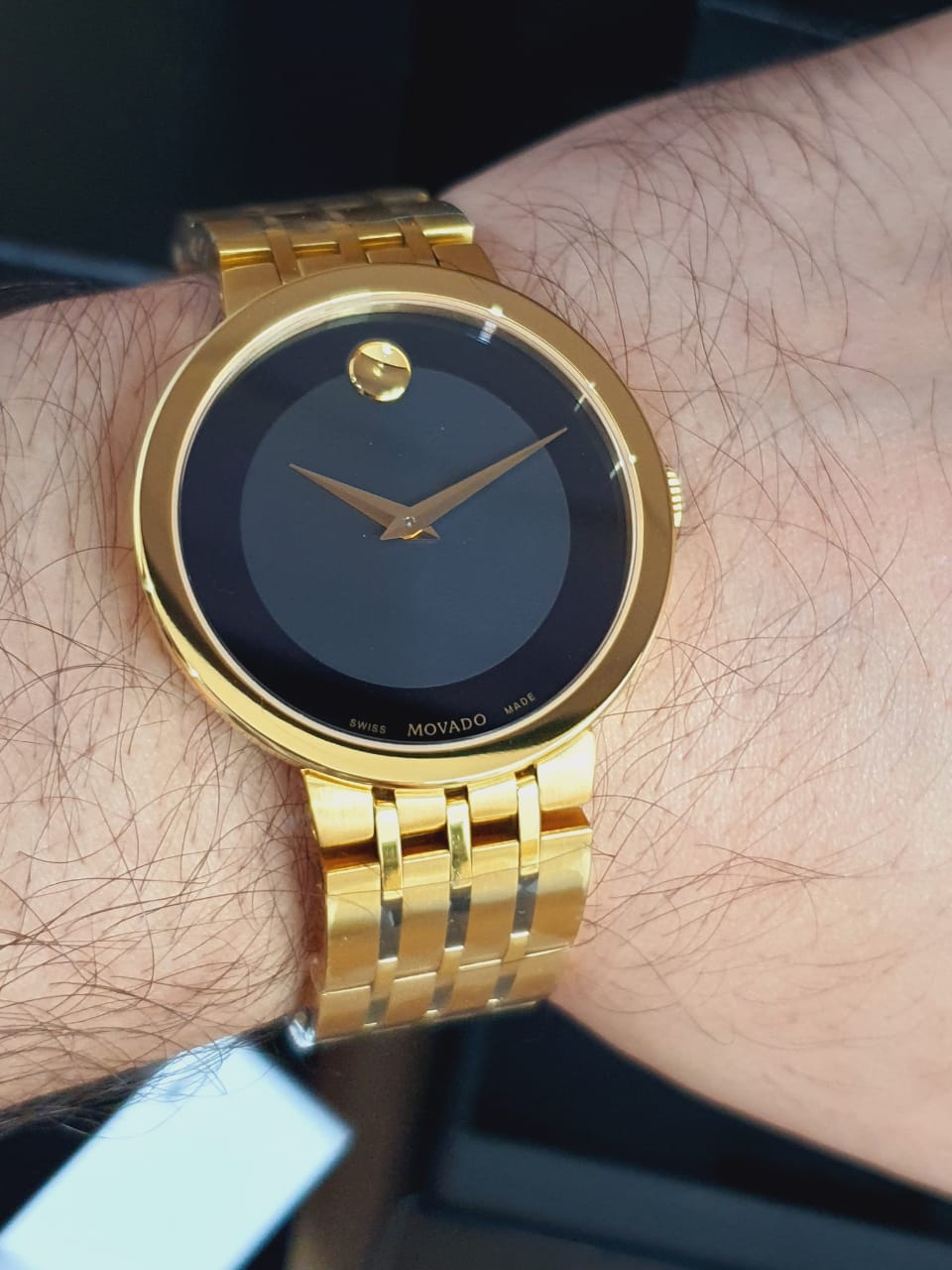  Shop Authentic Movado Esperanza Museum 39mm Black Dial Stainless Steel Watch For Men - 0607059 - Luxxuri