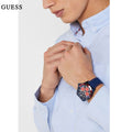  Shop Authentic Guess Odyssey Analog Blue Dial Blue Rubber Strap Watch For Men - W1108G1 - Luxxuri
