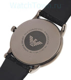  Shop Authentic Emporio Armani Luigi Analog Brown Dial Black Leather Strap Watch For Men - AR11156 - Luxxuri