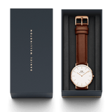  Shop Authentic Daniel Wellington Dapper St Mawes White Dial Brown Leather Strap Watch For Men - DW00100083 - Luxxuri