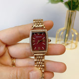  Shop Authentic Emporio Armani Two Hand Diamonds Burgundy Dial Rose Gold Steel Strap Watch For Women - AR11488 - Luxxuri