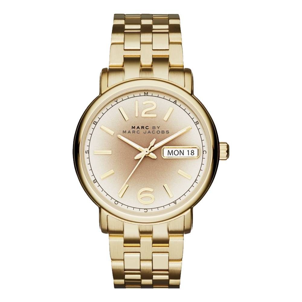  Shop Authentic Marc Jacobs Fergus White Dial Gold Steel Strap Watch for Women - MBM8647 - Luxxuri