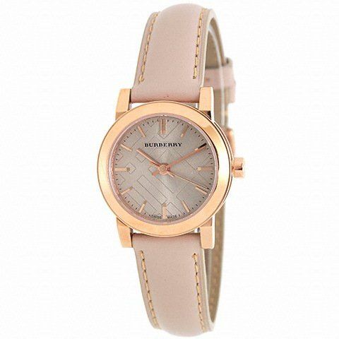  Shop Authentic Burberry The City Gold Dial Beige Leather Strap Watch for Women - BU9210 - Luxxuri